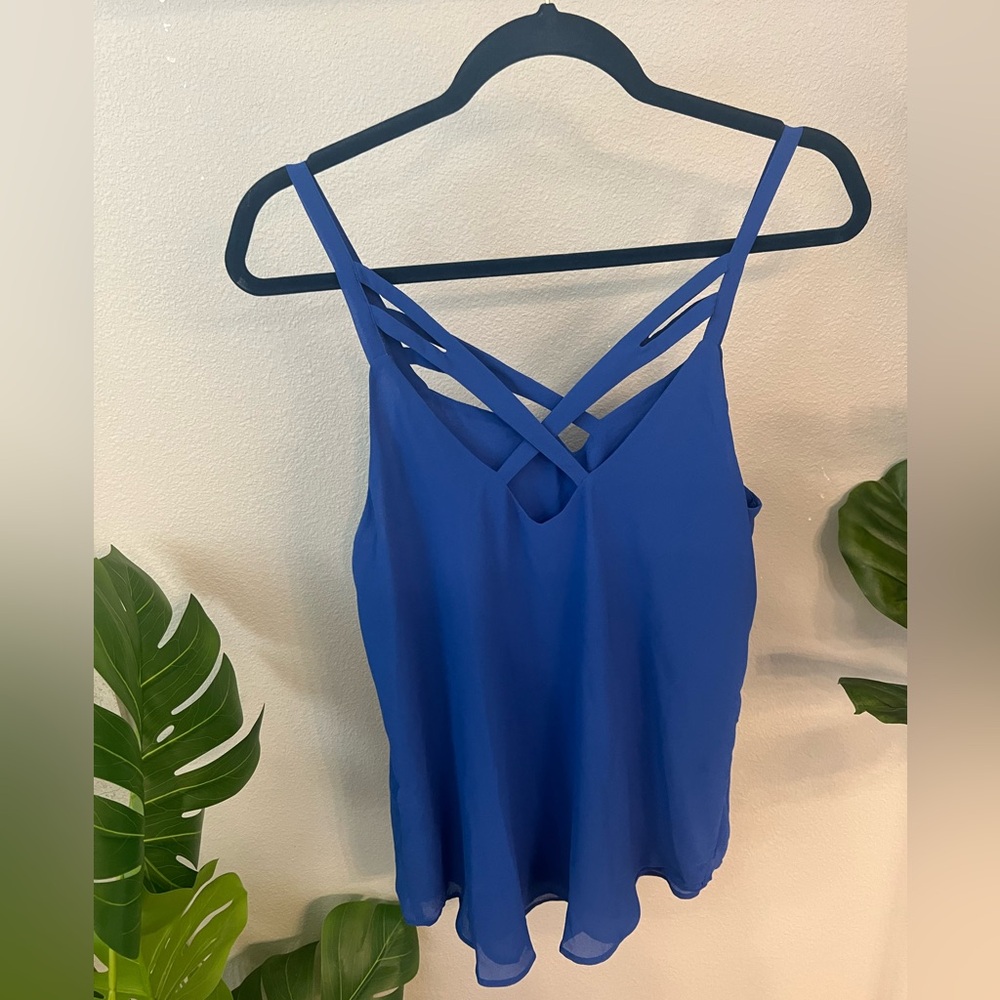 Cute blue camisole with cross strap details